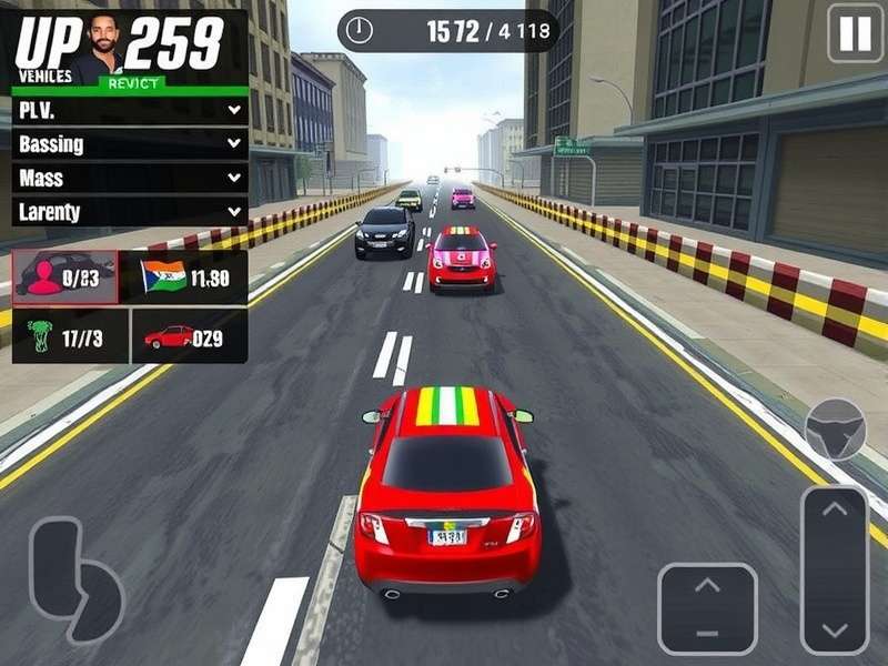 Uppal Racer gameplay screenshot showing Indian city racing environment