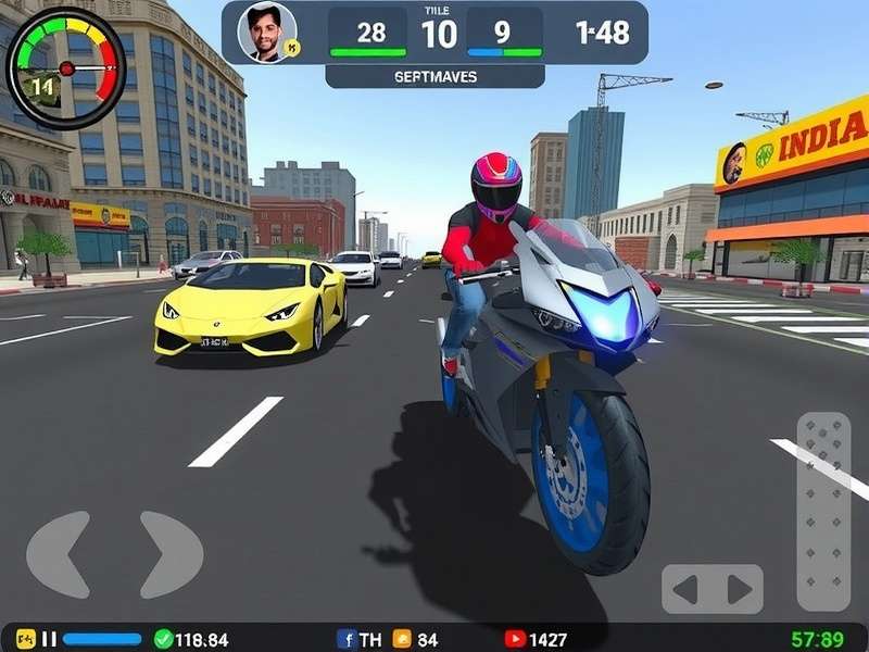Uppal Racer multiplayer racing screen with Indian players